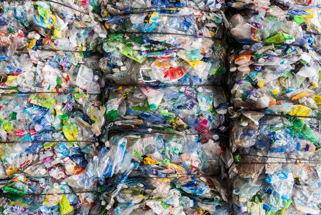 PET vs HDPE plastic recycling sorting facility